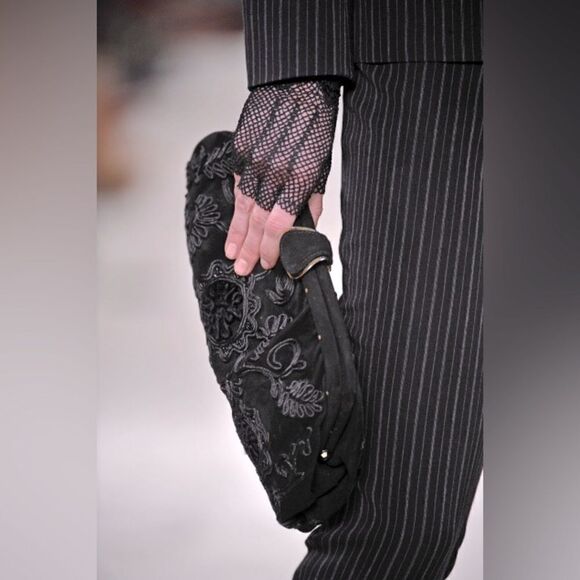 Ralph Lauren Fall 2010 Collection Black Multi Stripe Wool Spat Hem Trouser - Picture 11 of 17